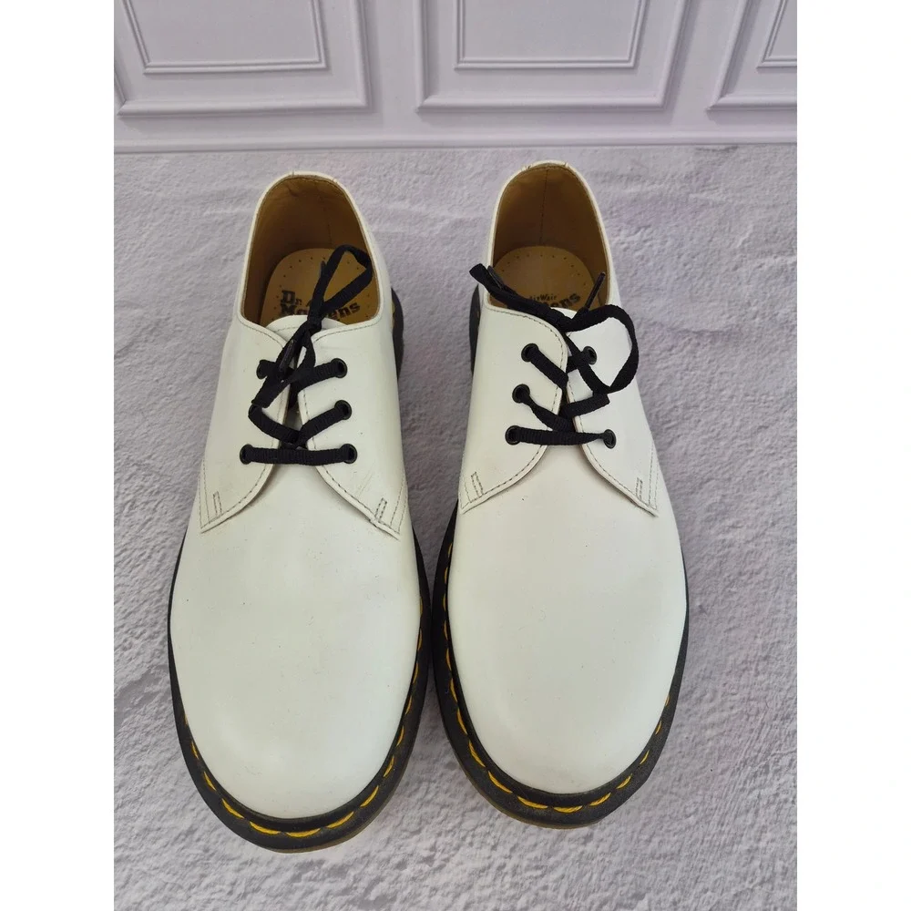 Dr. Martens 1461 White Leather 3-Eye Oxford Shoes Mens 9 Womens 10 Classic Low